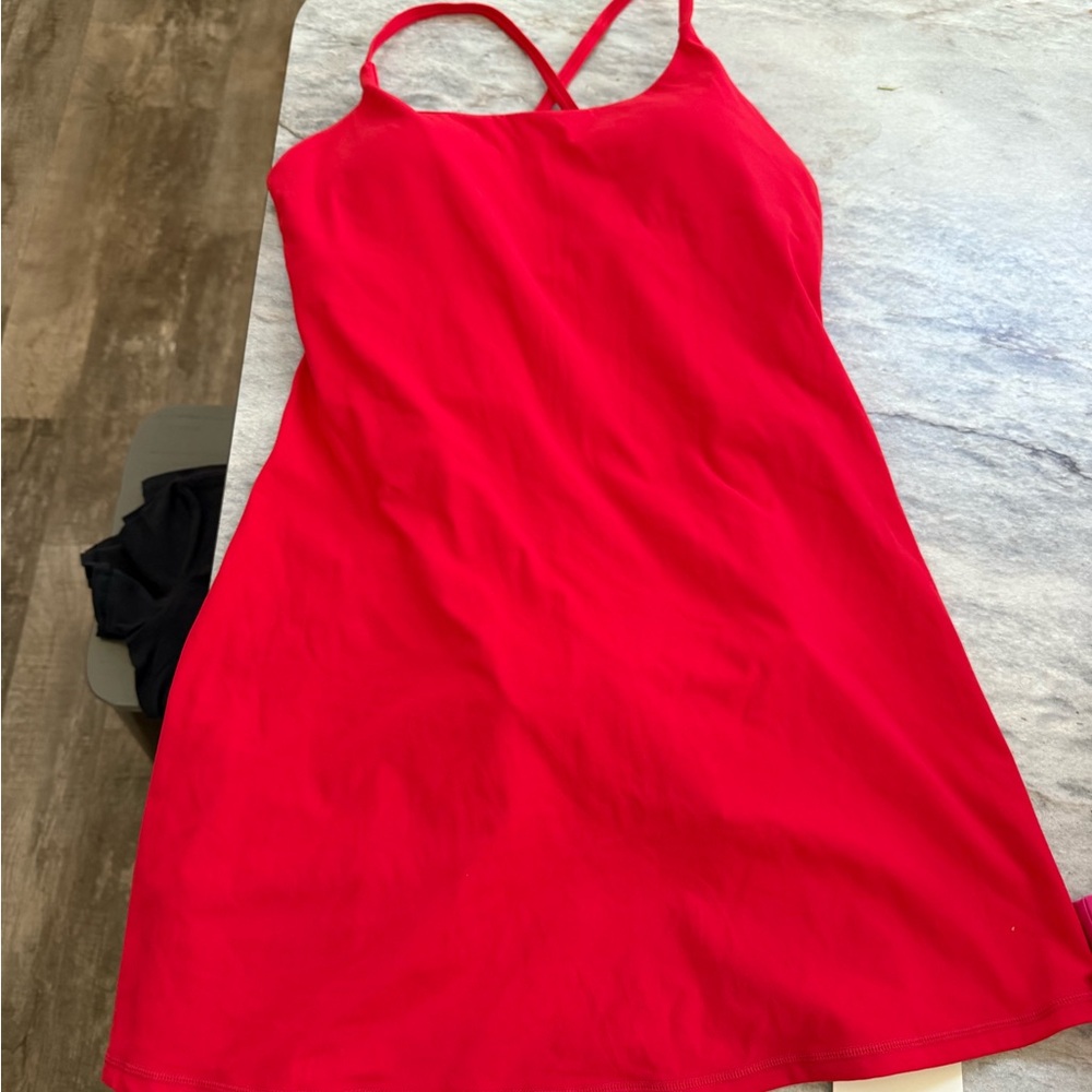 Halara Softlyzero Plush Red dress